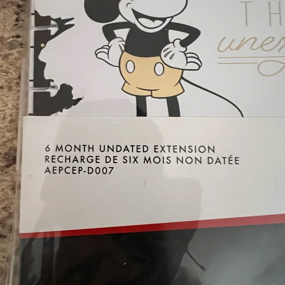 Disney Mickey Mouse Happy Planner Extension with Black, White, and Gold